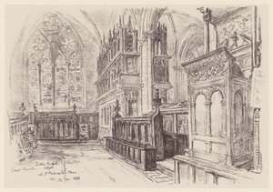 Igreja de Cristo, interior da capela latina (litografia)
