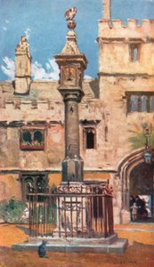 Colégio Corpus Christi (litografia a cores) de John Fulleylove