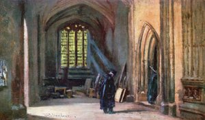 Entrada da Divinity School (litografia a cores) de John Fulleylove