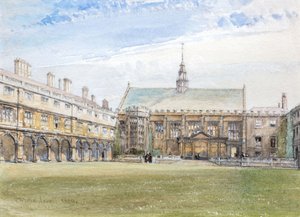 Hall do Trinity College, Cambridge, 1889 (aguarela) de John Fulleylove