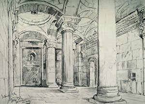 Jerusalém - O Interior do Portão Dourado ou Bonito, 1902. de John Fulleylove