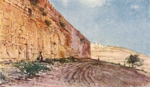 Jerusalém, A Porta Tripla da Área do Templo (cor litho) de John Fulleylove