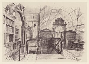 Biblioteca de Merton (litografia) de John Fulleylove
