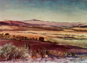 Monte Hermon das encostas de Tabor, 1902. de John Fulleylove
