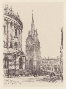Oxford: Igreja de Santa Maria (litografia) de John Fulleylove