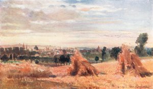 Oxford a partir de Headington Hill (litografia a cores) de John Fulleylove