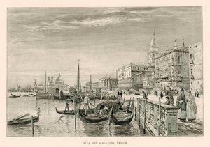 Riva dei Schiavoni, Veneza (litho) de John Fulleylove