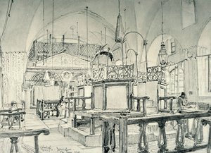 Sinagoga Espanhola em Jerusalém - Interior, 1902. de John Fulleylove