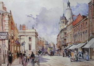 Cena de rua (aguarela sobre papel) de John Fulleylove