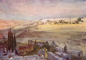 Nascer do sol do Monte das Oliveiras de John Fulleylove