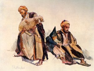 Pastores sírios e pastor Boy, 1902. de John Fulleylove