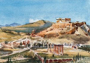 A Acrópole e o Templo de Zeus Olímpico dos Hill Ardettos de John Fulleylove