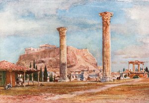 A Acrópole do Site do Templo de Zeus Olímpico de John Fulleylove