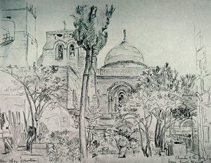 A Igreja do Santo Sepulcro do Jardim do Mosteiro Grego, 1902. de John Fulleylove