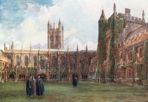 The Cloisters, Magdalen (litografia a cores) de John Fulleylove