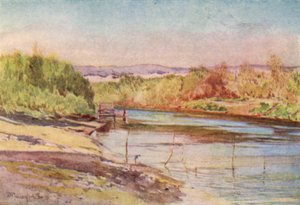 O Ford do Jordão, perto de Jericó de John Fulleylove