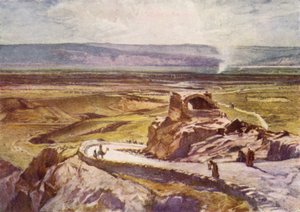 A planície de Jericó, olhando para as montanhas de Moab