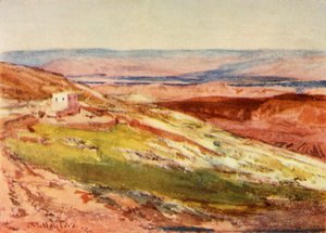O vale do Jordão do Monte das Oliveiras, 1902. de John Fulleylove