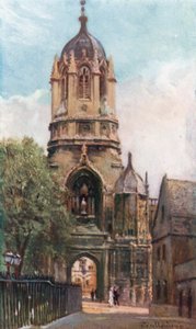 Tom Tower, Christ Church College (litografia a cores)