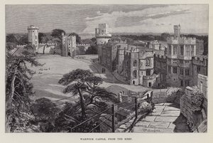 Castelo de Warwick, da Fortaleza (litho) de John Fulleylove