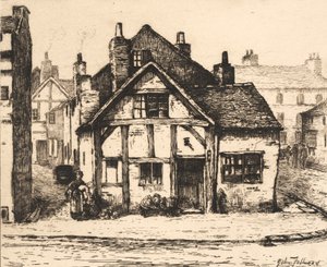 Casa Velha, Rua Salop, Wolverhampton, de &39;Remnants of Old Wolverhampton, vol. 1 &39;, publicado em 1880