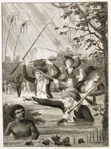 Marchar por um Pântano ou Pântano na Terra Firma de John Gabriel (after) Stedman