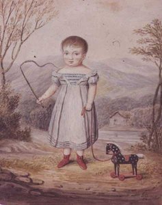 Menina com um Cavalo de Brinquedo