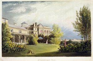 St. Leonard&39;s Hill, do "Repository of Arts" de Ackermann, publicado em 1824 de John Gendall