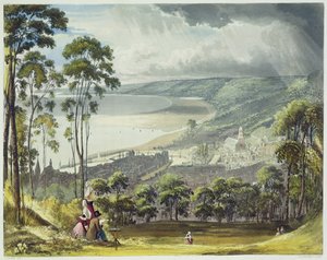 Vista de Honfleur, de &39;Views on the Seine&39;, gravada por Thomas Sutherland (n.1785) publicado por R. Ackermann (1764-1834) 1821