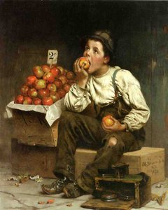Um menino comendo maçãs, 1878