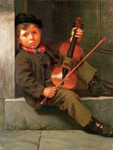 The Boy Violinist, 1874 de John George Brown