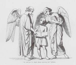 "Ele dará ordens aos seus anjos sobre ti" (gravura)