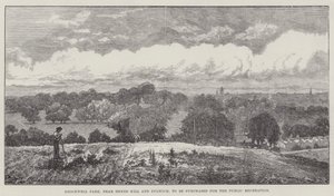 Brockwell Park, perto de Herne Hill e Dulwich, a ser comprado para a Recreação Pública de John Gilbert