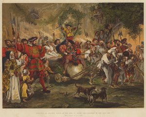 Natal no Castelo de Windsor, na época de Henrique VIII, trazendo o registro de Yule