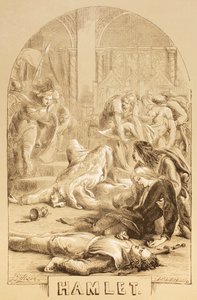 Ilustração para Hamlet, de &39;The Illustrated Library Shakespeare&39;, publicada em Londres, 1890 de John Gilbert