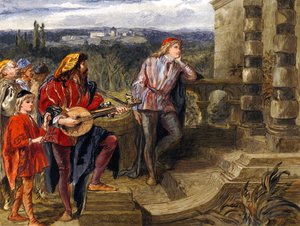 Ilustração para Os Dois Cavalheiros de Verona de William Shakespeare de John Gilbert