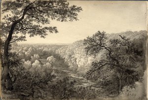 O Greta (tinta (preta) no papel) de John Glover