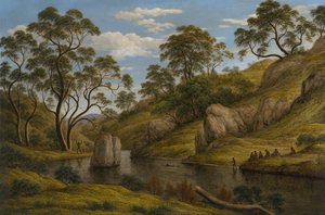 O banho de Diana, terra de Van Diemens, 1837 de John Glover