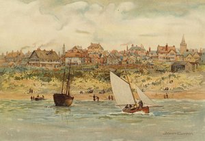Liverpool: A View of New Brighton from the Sea (lito colorido)
