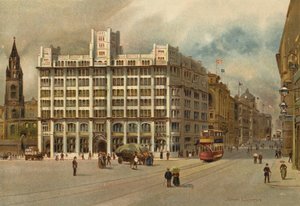 Liverpool: Tower Building e Water Street (lito colorido)