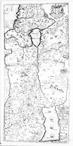 Um mapa de Samaria, de &39;A Pisgah-sight of Palestine&39; de Thomas Fuller, 1650