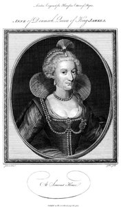 Ana da Dinamarca 1574-1619, rainha consorte do rei Jaime I, 1786.