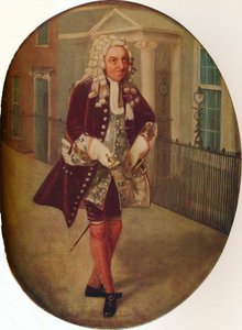 Richard Suett como Bayes no ensaio de George Villiers, 2º duque de Buckingham, 1796