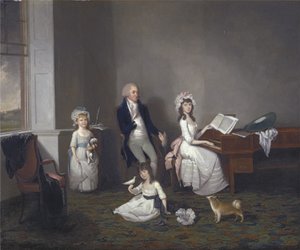 John Richard Comyns de Hylands Essex, com suas filhas, 1775