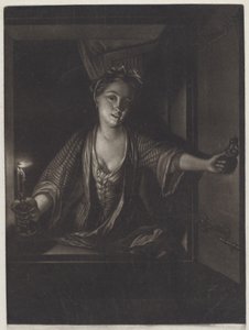 menina com vela de John Greenwood after Nicolaas Verkolje