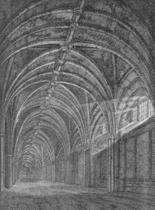 Claustro oriental do convento de São Bartolomeu, West Smithfield, cidade de Londres, c1805 1906