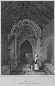 Entrada para a Igreja de Aspatria, Cumberland, 1814 de John Greig