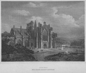 Frente Sul - Igreja da Abadia de Melrose, 1814