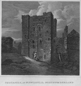 O castelo, em Newcastle, Northumberland, 1814 de John Greig