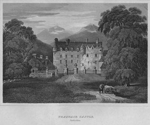 Castelo de Traquair, Peebleshire, 1814 de John Greig